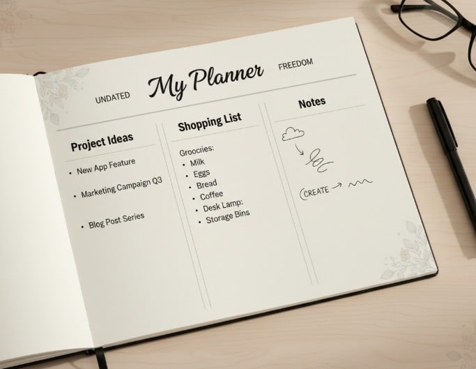 Exemple d'utilisation d'un agenda sans date