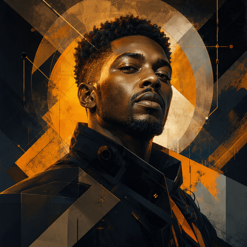 An nft art photo of a black man