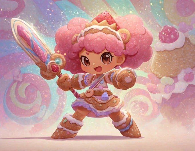 An original character in cookie run king style