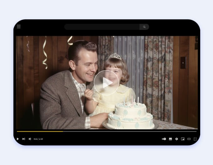 Animate an old photo of a father and daughter and create a documentary