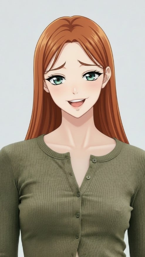 Anime funny face effect for a woman