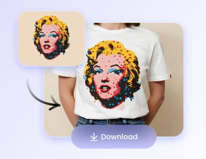 Apply a shirt design about a blonde hair woman to a t shirt
