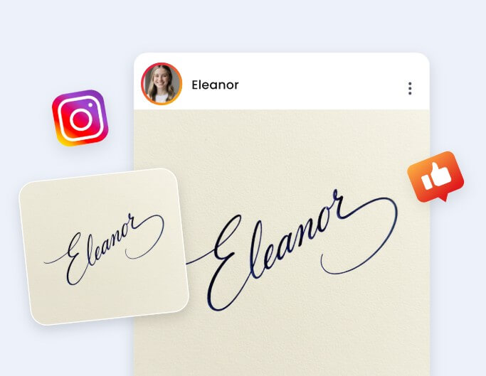 Apply an ai generated logo font to social media posts