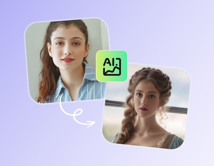 Apply the bridgerton filter to the uploaded female photo