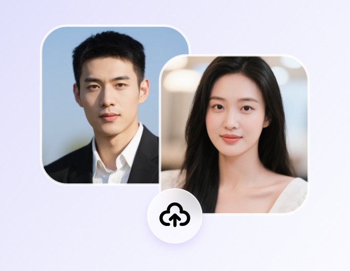 AI子供の顔予想サイトで無料赤ちゃんの顔を予測する方法両親の顔写真をアップロード