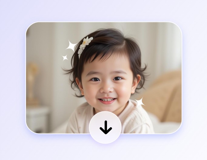 AI子供の顔予想サイトで無料赤ちゃんの顔を予測する方法生成した画像をダウンロード