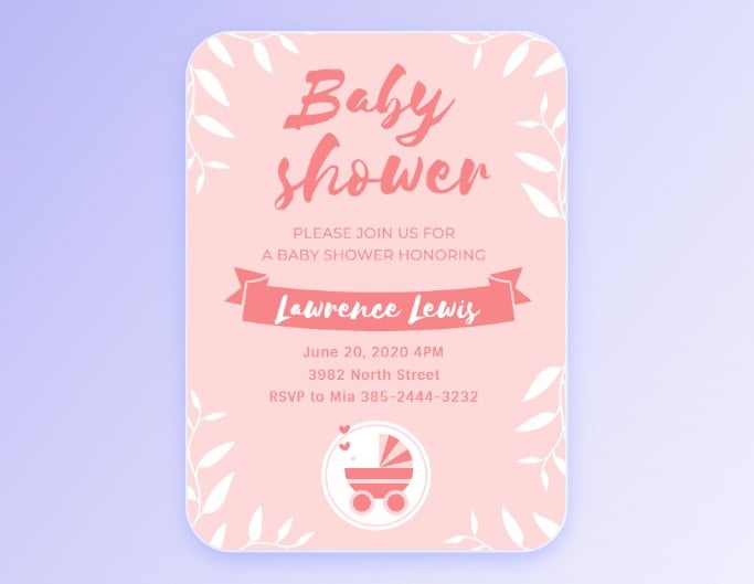 Baby shower invitation