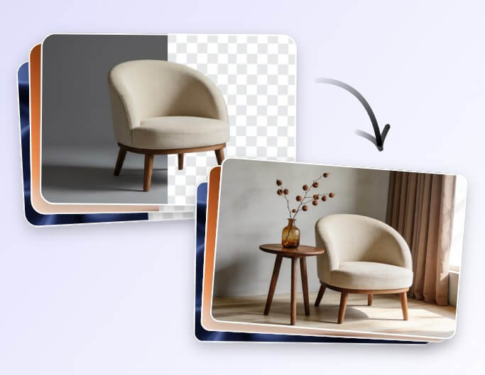 Batch remove and replace photo backgrounds