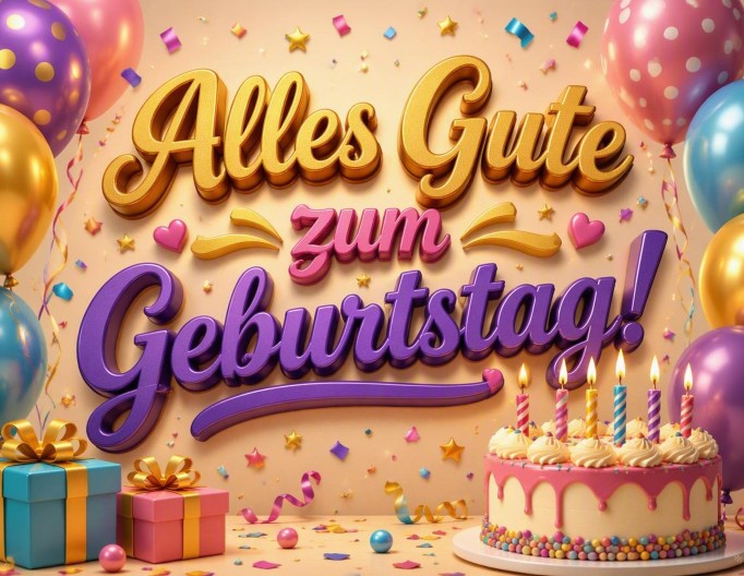 Beispiel einer 3 D pop Up geburtstagskarte