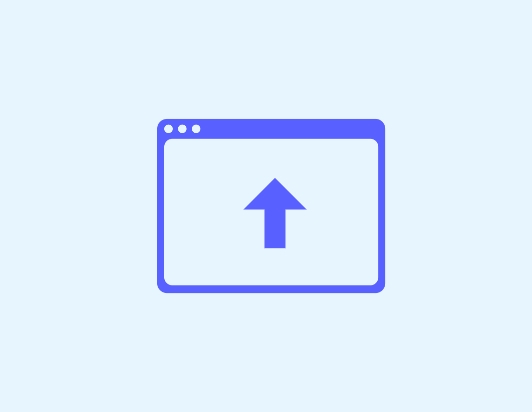 Blue upload icon