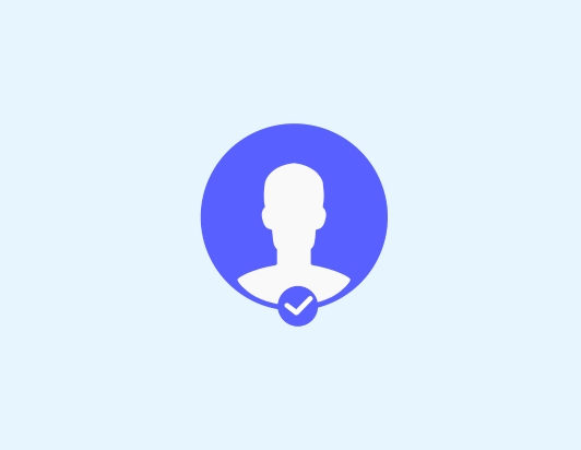 Blue user icon
