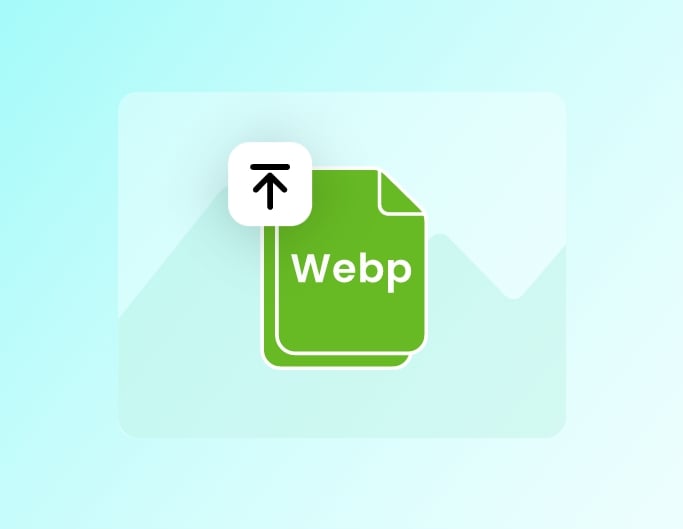 Bulk webp image files upload icon