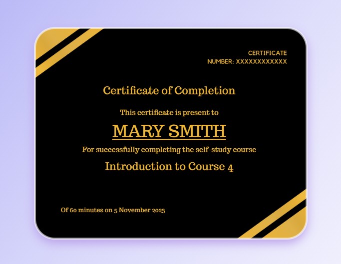 Attestation de réussite