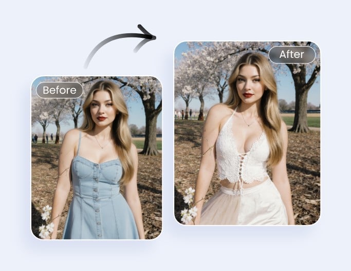 Change the dress of an ai girlfriend