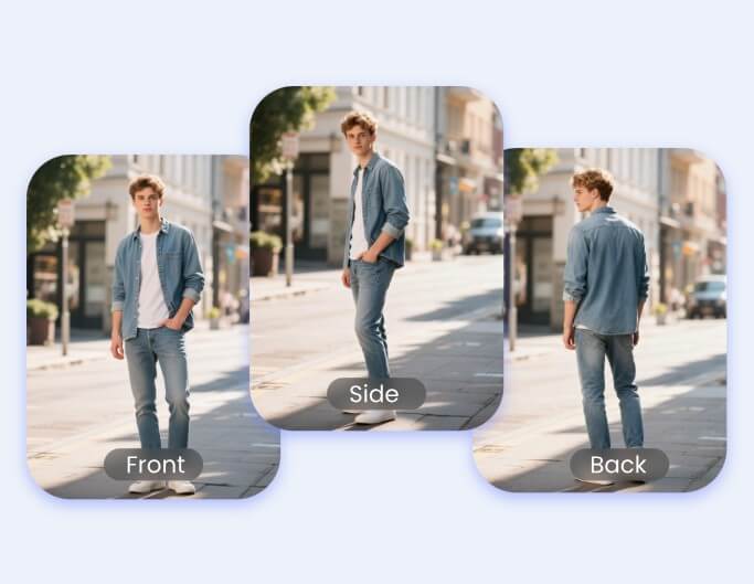 Changer la perspective d'une image d'un homme