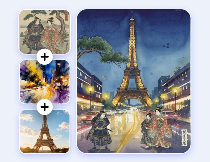 Combina estilos de múltiples imágenes