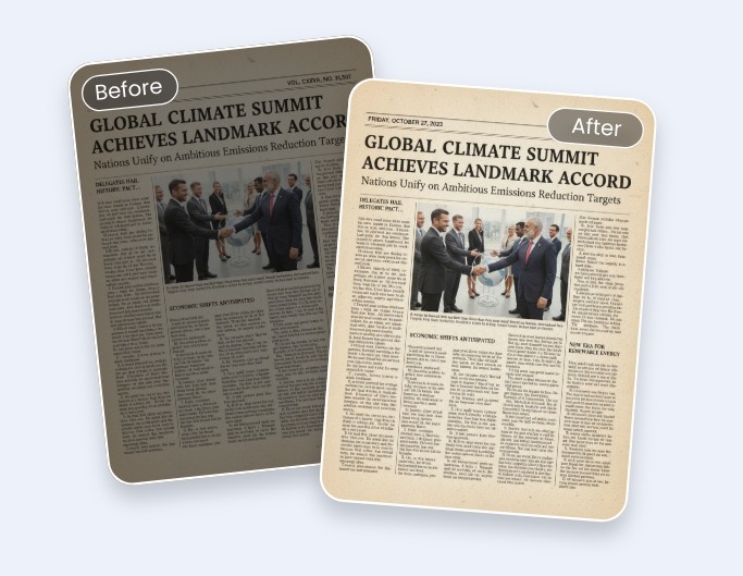 Contrast a digital newspaper image