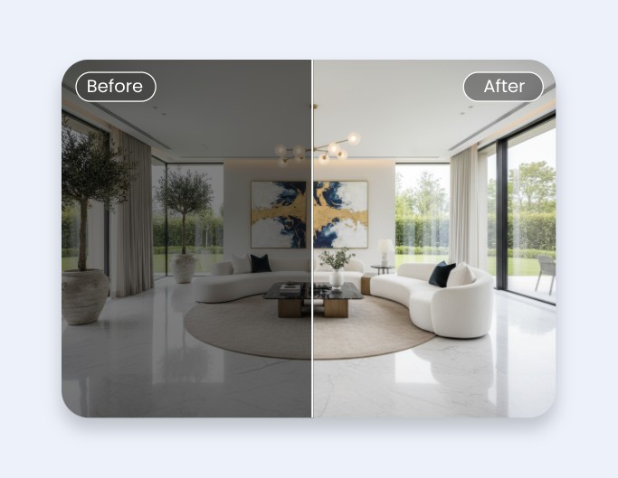 Contrast a real estate photo