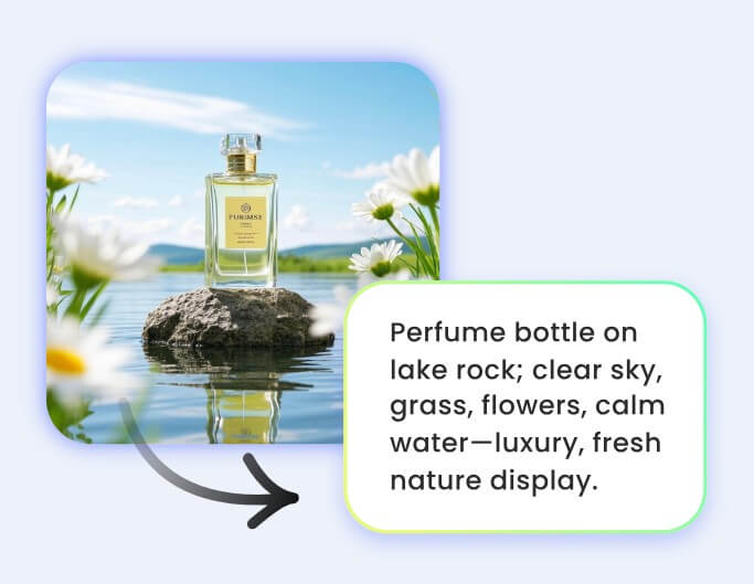 Convert a product image into a text description