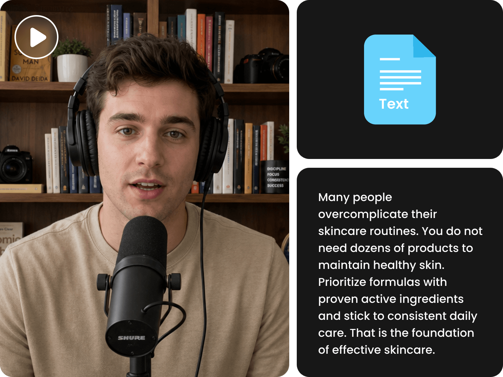 Convert a recorded webinar to text
