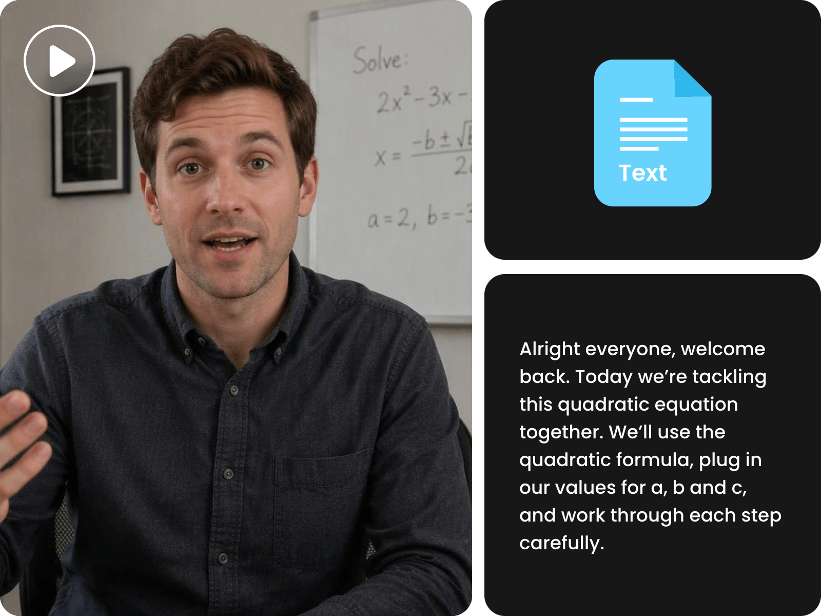 Convert a tutorial video to text