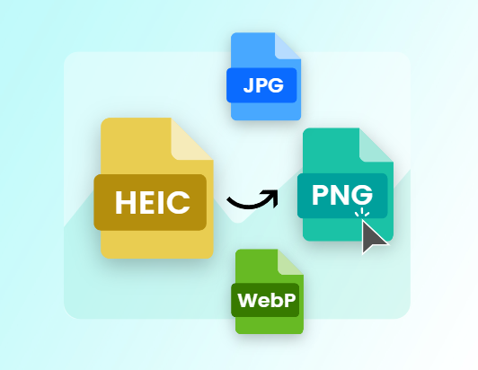 Convert heic file to jpg png and webp with fotor heic converter