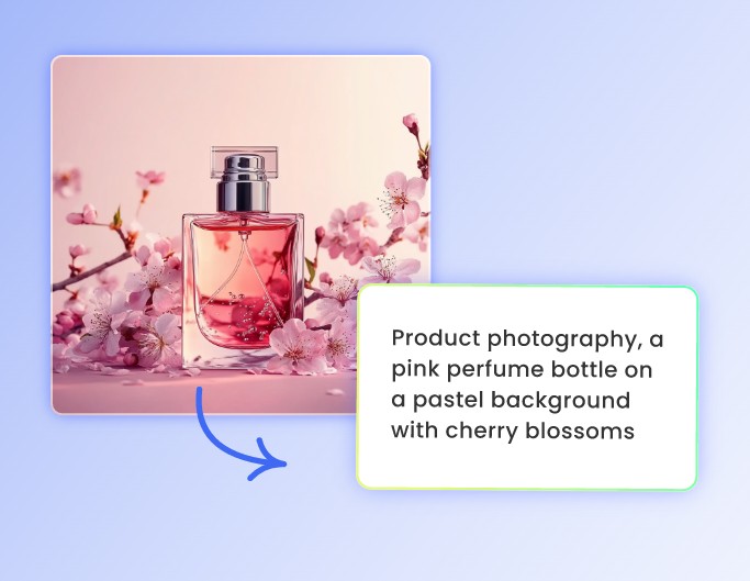 Convert product image to text for marketing and advertising