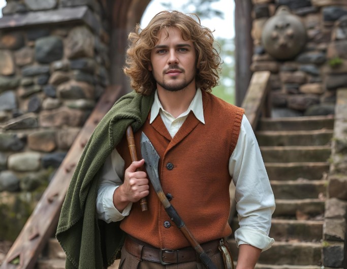 Mit dem Prompt wird das hochgeladene Bild in einen Hobbit aus Herr der Ringe umgewandelt