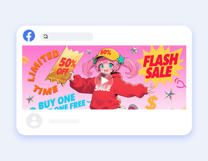 Create a banner using a cartoon style video