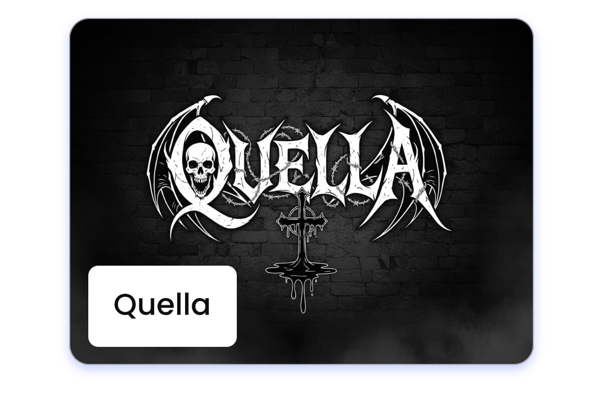 Create a death metal logo meme