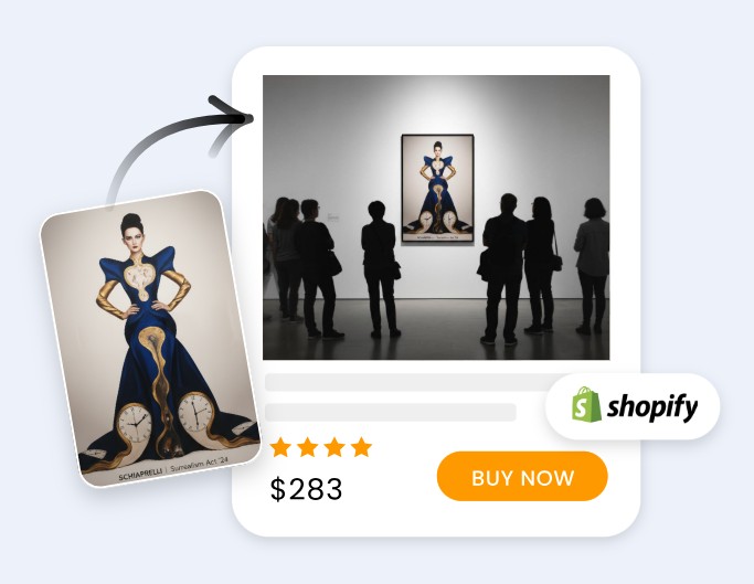 Create a poster mockup for poster sales in an ecommerce platform