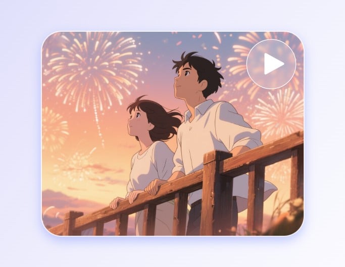 Create a romantic anime movie using the video to anime ai tool