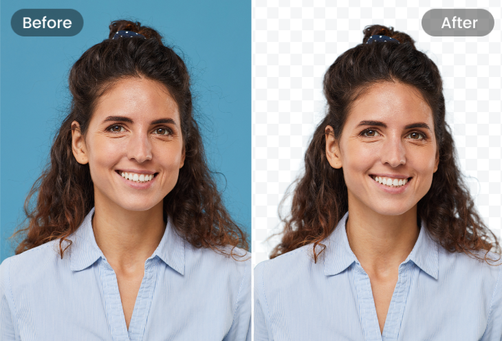 任意のID写真に透明な背景を作成します