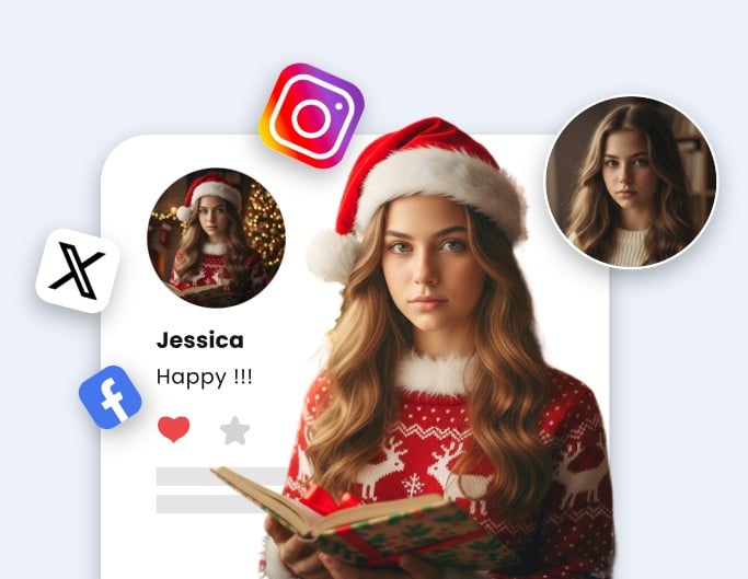 クリスマスプロフィール画像