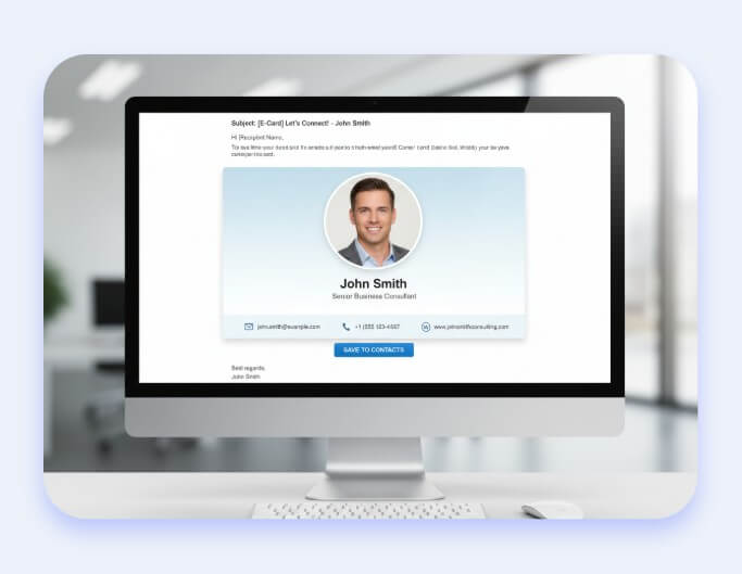 Create an ai digital business card for online communication