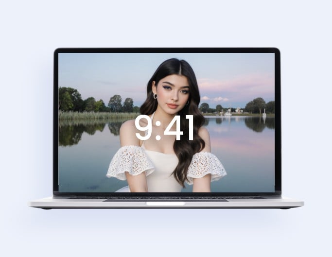 Create an ai gf visual and use it as a computer wallpaper