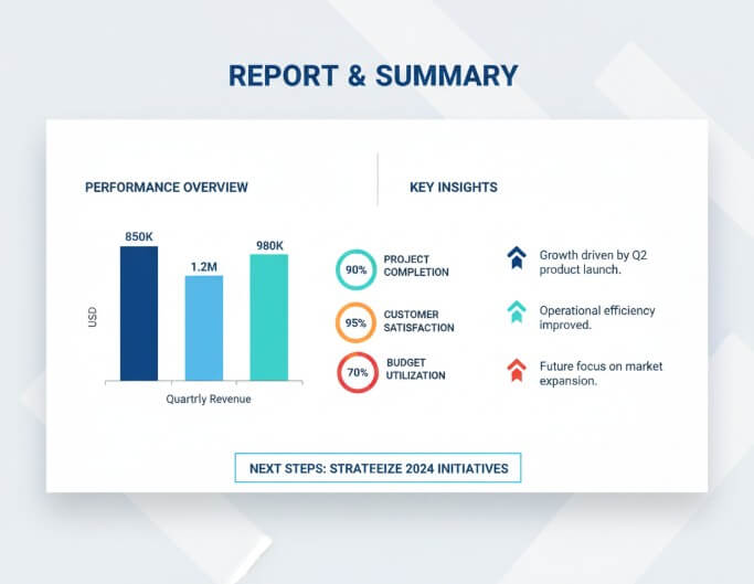 Create an ai infographic for reports and summaries