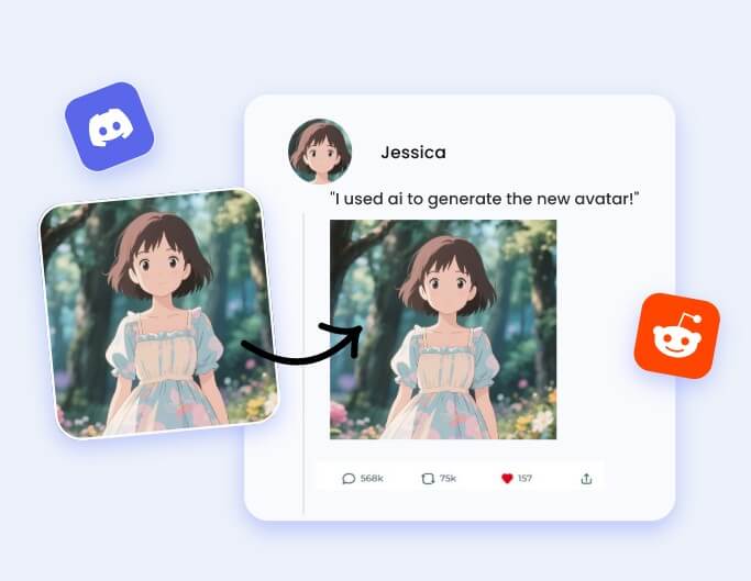 Create an ai profile photo of a girl and use it for the community