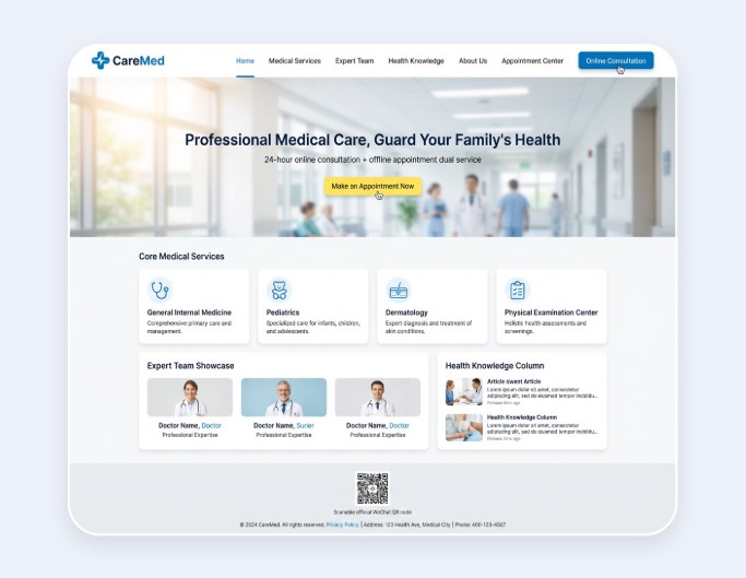Create an ai template and use it for website design