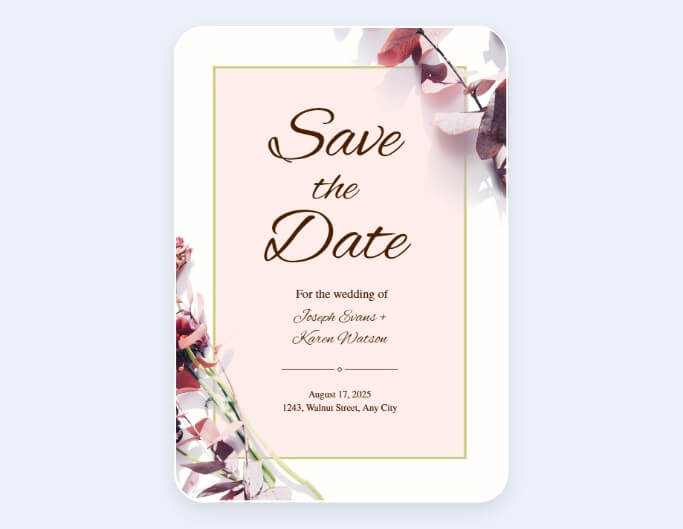 Create an ai template for an invitation card