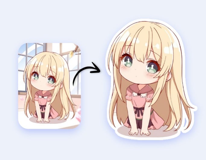 Create anime style whatsapp stickers in fotor