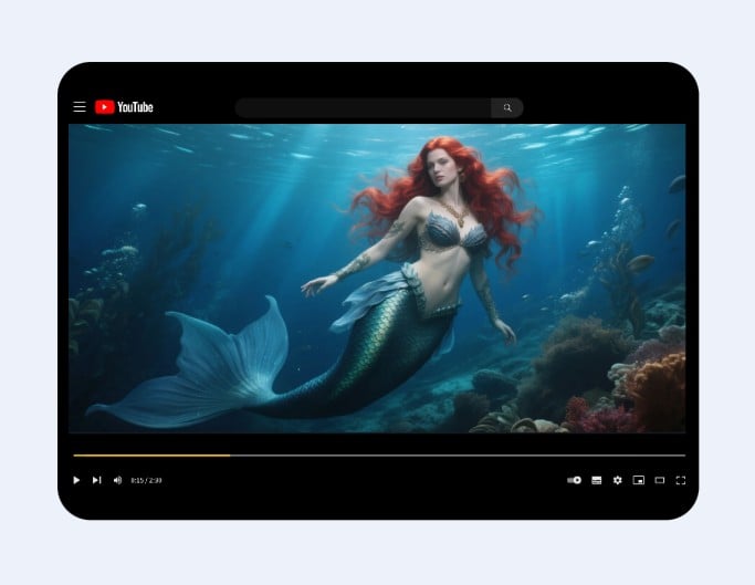 Create cinematic mermaid video