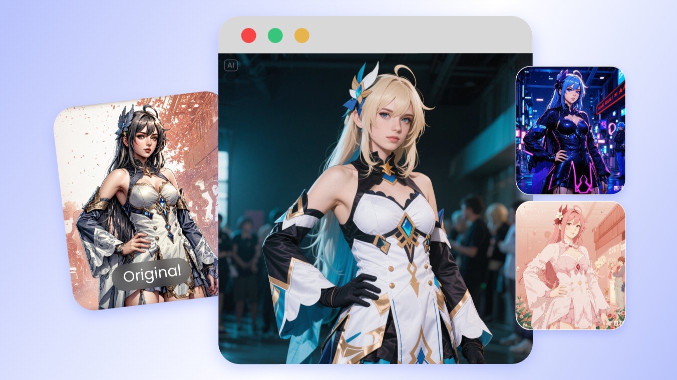 Create fan art by turning cartoon characters into real people