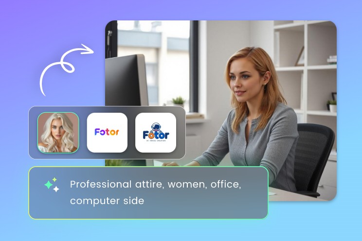Create images with AI for preentation in Fotor