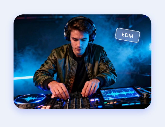 Create lyrics of edm music with fotor ai lyrics generator