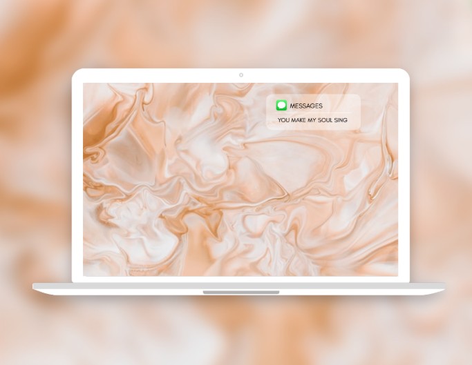 Create orange watercolor texture art and use it as a desktop bg