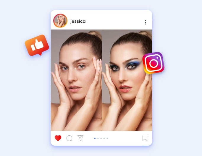 Create side by side horizontal stitching for social media posts