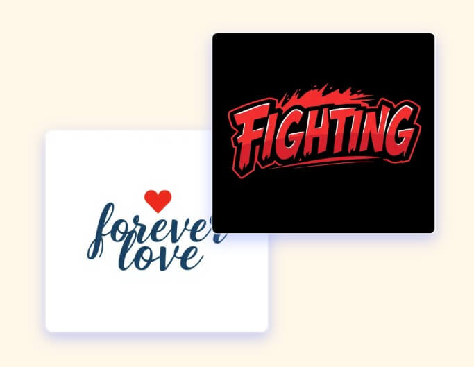 Create word art for a business card