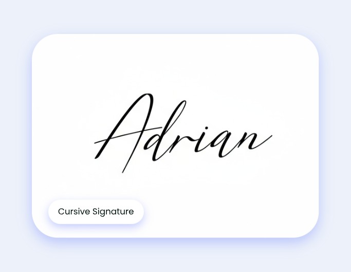 Cursive signature