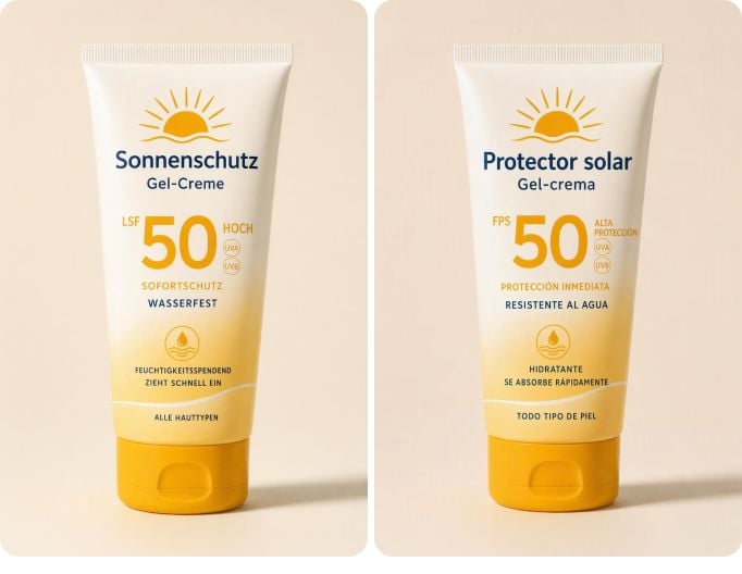 Deutsche sonnenkream informationen auf spanisch